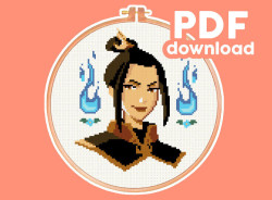 Photo of Azula cross stitch pattern
