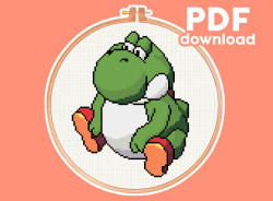 Photo of Beeg Yoshi cross stitch pattern