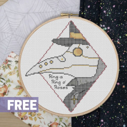 Photo of Diamond Plague Doctor cross stitch pattern