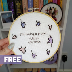 Photo of Gay Crisis cross stitch pattern