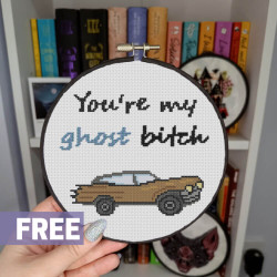 Photo of Ghost B*tch cross stitch pattern