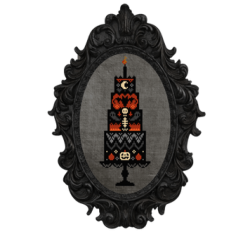 Photo of Haunted Tiered Cake cross stitch pattern