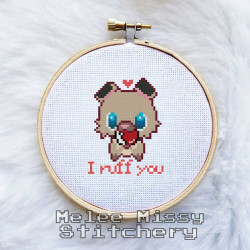 Photo of I Ruff You! cross stitch pattern