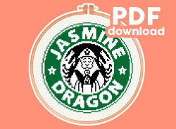 Photo of Jasmine Dragon cross stitch pattern