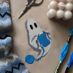 Photo of Knitting Ghost cross stitch pattern