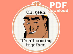 Photo of Kronk cross stitch pattern