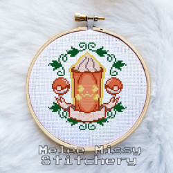 Photo of Pikachu Pumpkin Spice Latte cross stitch pattern