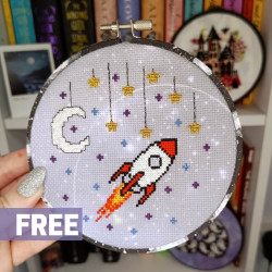 Photo of Space cross stitch pattern