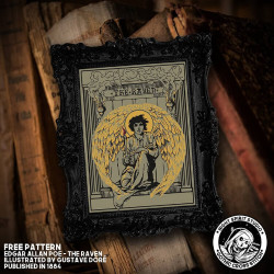 Photo of The Raven by Edgar Allen Poe cross stitch pattern