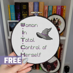 Photo of W.I.T.C.H cross stitch pattern